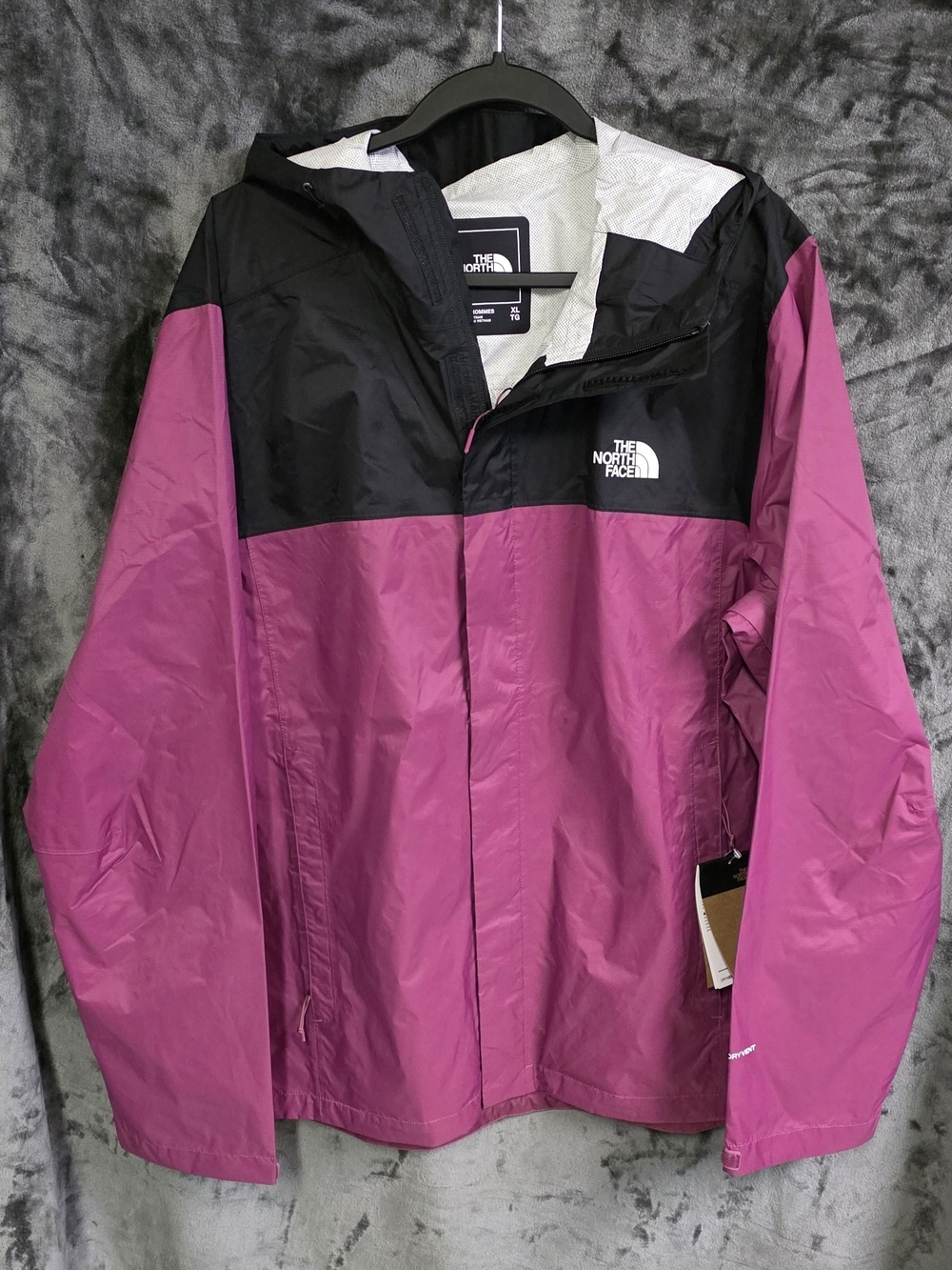 The North Face Black & Magenta Rain Jacket
